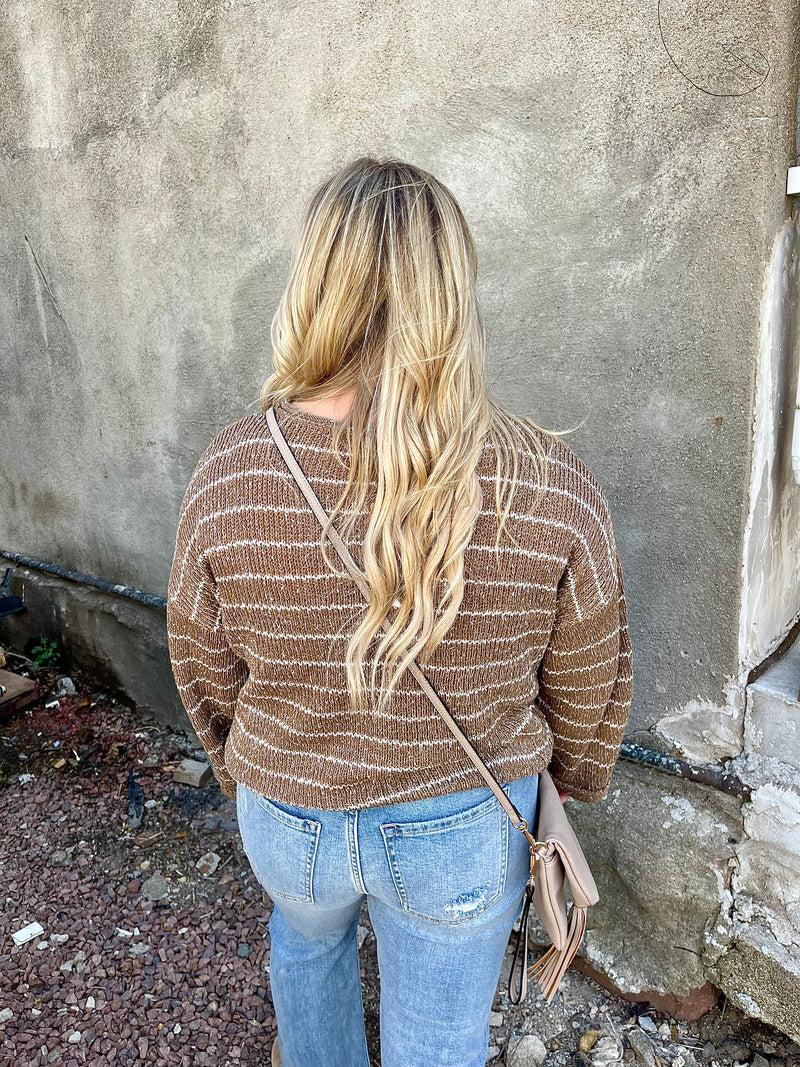 Louis Brown Striped Sweater