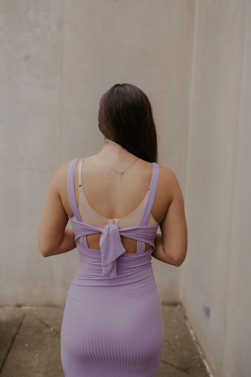Leah Lavender Midi Dress